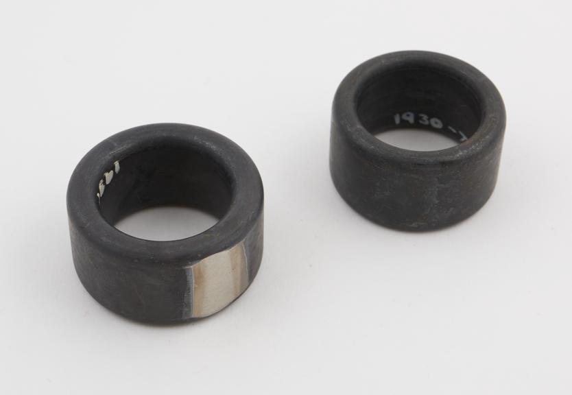 Two Hopkinson original 22-25% nickel-steel rings, 1888-1889