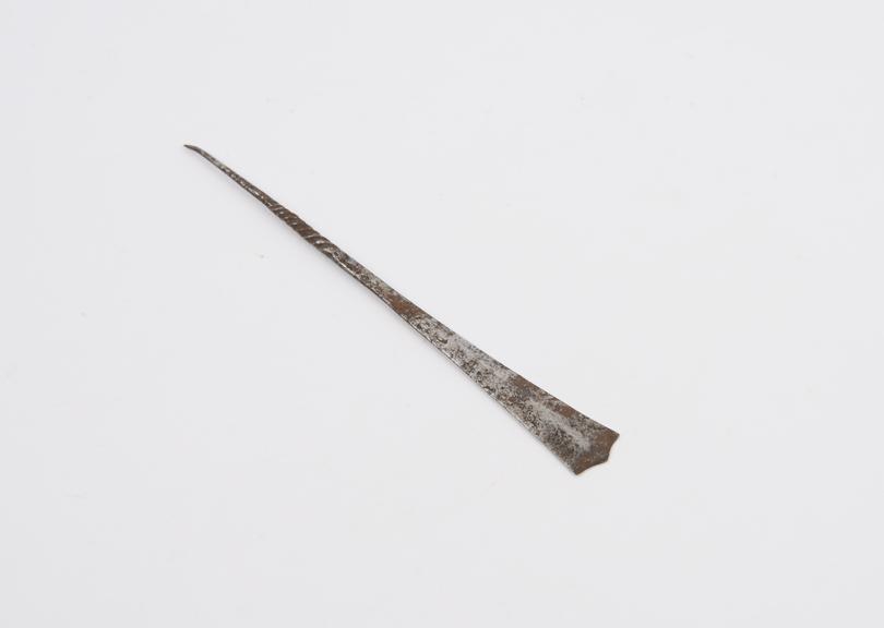 Combined spatula(?) probe, steel, from Nyasaland, African