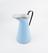 Light blue enamelled iron jug