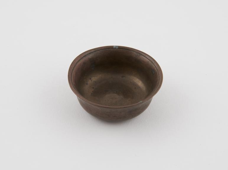 Small bronze bowl, possibly part of butter lamp, Tibetan