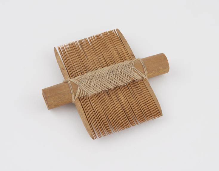 Wood and cane comb, perhaps Tibetan, 1801-1900