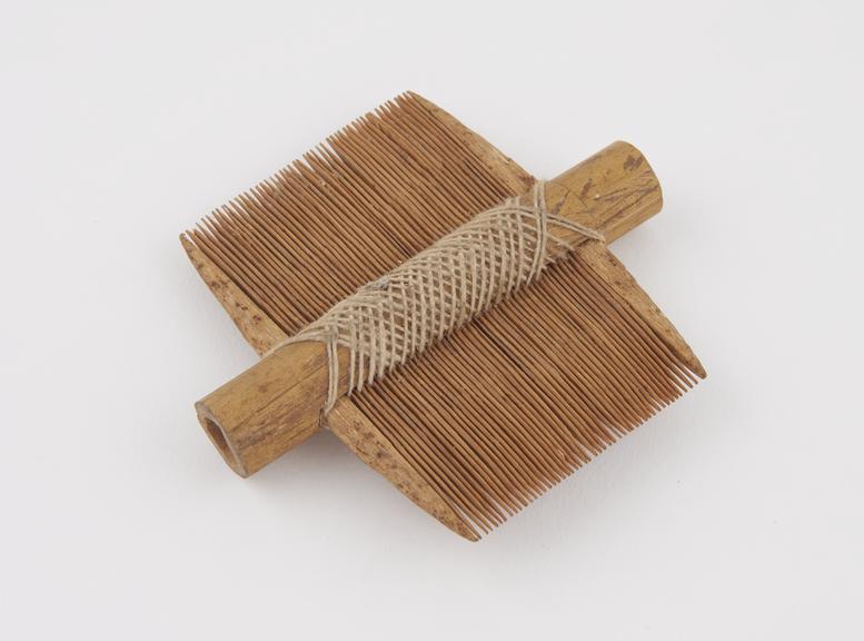 Wood and cane comb, Tibetan (?), 1801-1900