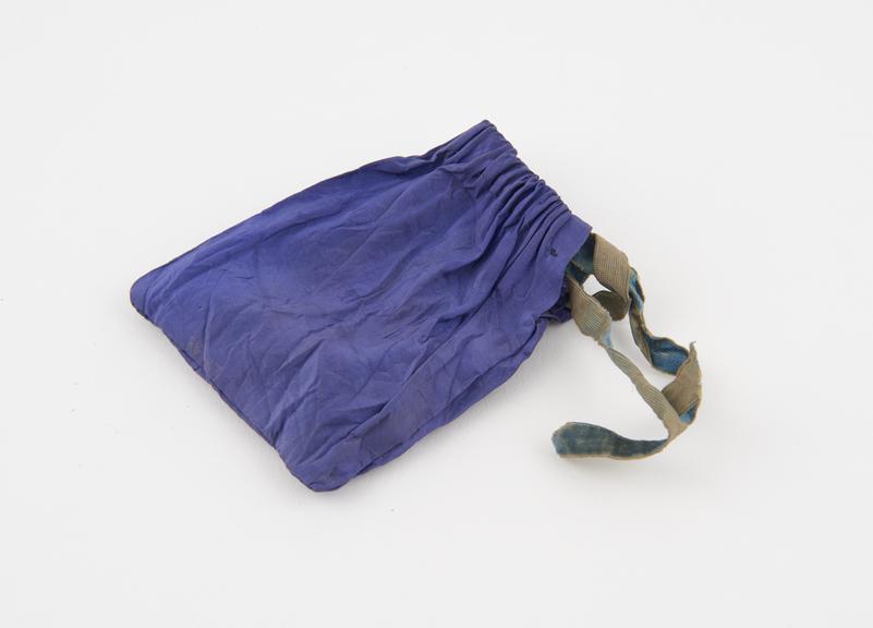 Ash twigs in blue silk bag, amuletic