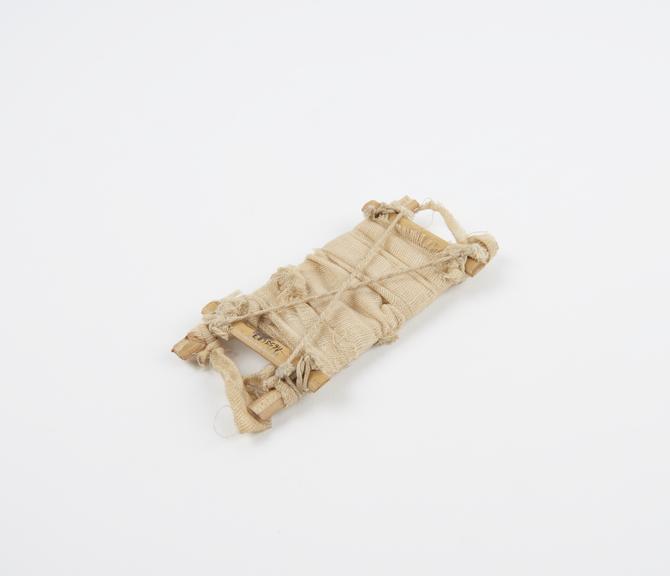 Model stretcher, wood and cotton, reputedly Japanese, 1900-1918