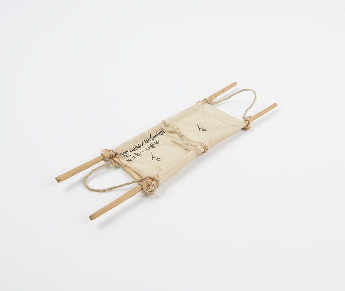 Model stretcher, wood, string and tissue paper, Japanese