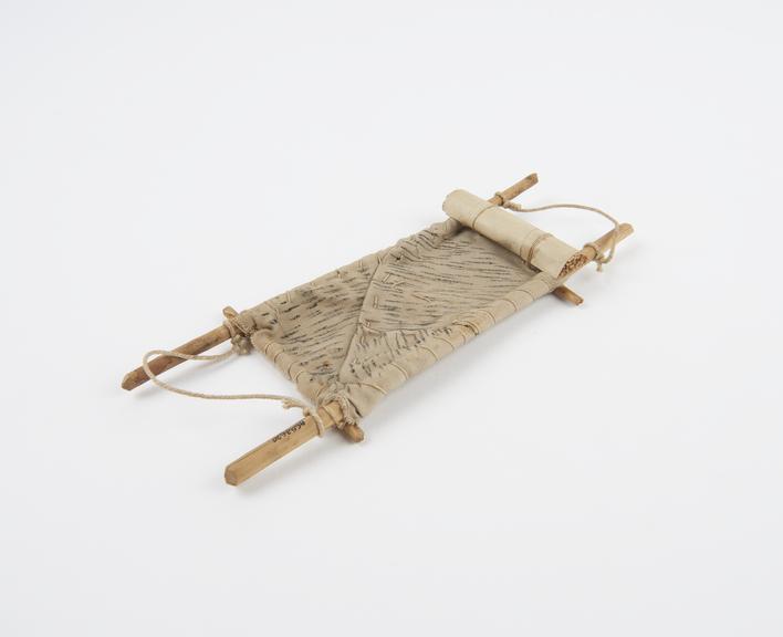 Model stretcher, wood and cloth, probably Japanese, 1900-1918