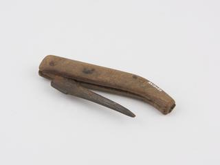 Razor, folding, steel with horn handle