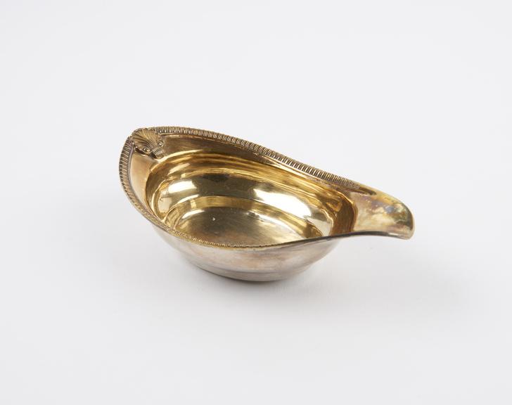 Sterling silver, gilt lined pap boat