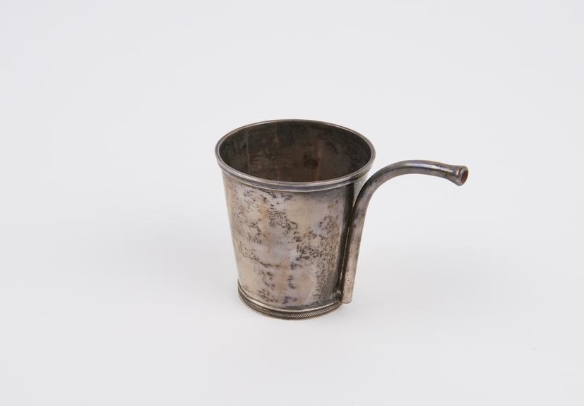 Silver invalid feeding cup