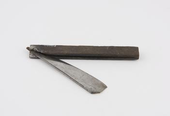 Razor, cutthroat, steel and wood, 1750-1850