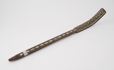 Shinty-stick shaped pipe stem