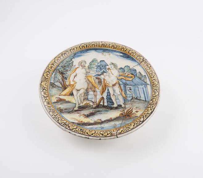 Tin-glazed earthenware plate