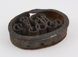 Soap punch with plaster bar showing impression