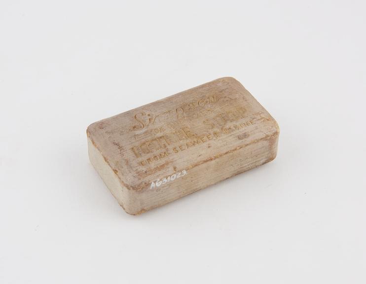 Iodine soap cake by J.W. Simpson, c. 1930