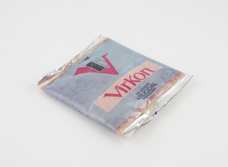 Sample packet of Virkon' disinfectant by Antec International