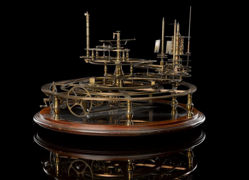 Incomplete mechanical orrery without case or planets