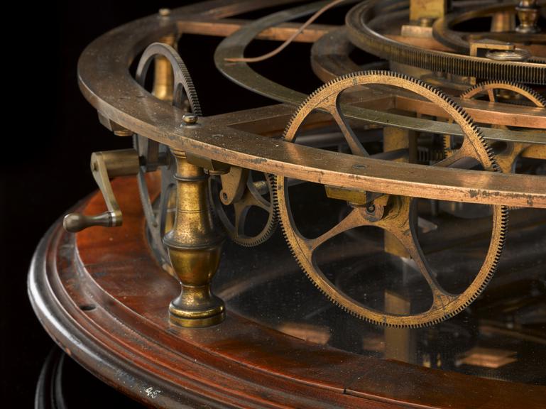 Incomplete mechanical orrery without case or planets