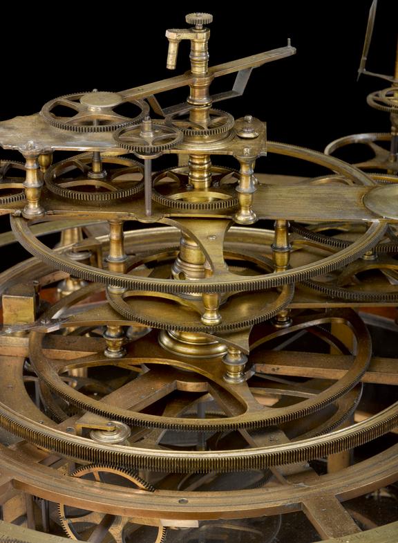 Incomplete mechanical orrery without case or planets