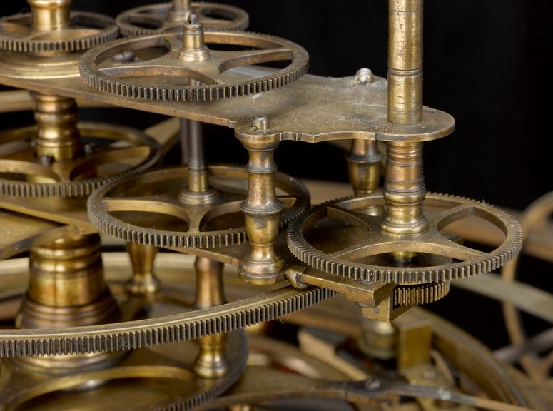 Incomplete mechanical orrery without case or planets