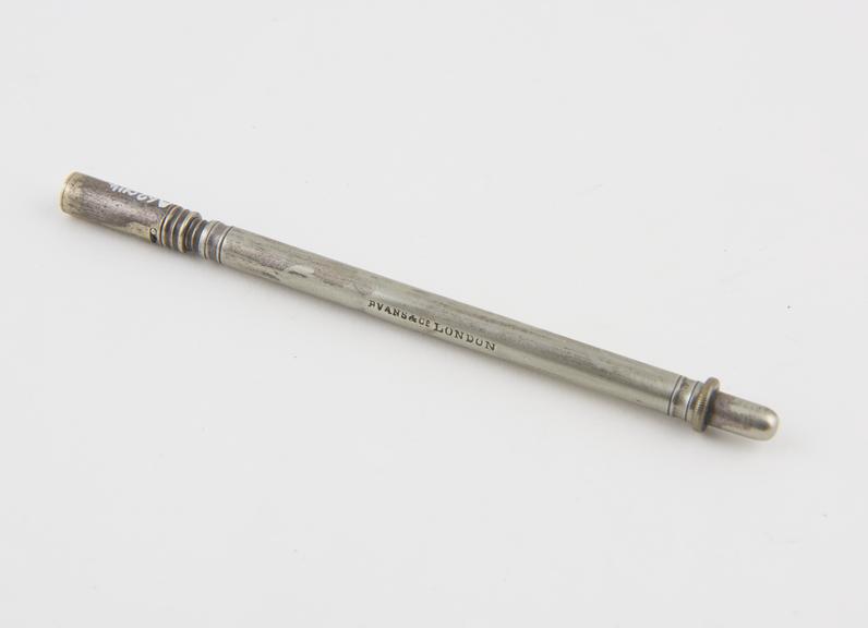 Vaccinator and scarifying needle, steel, by Evans and Co