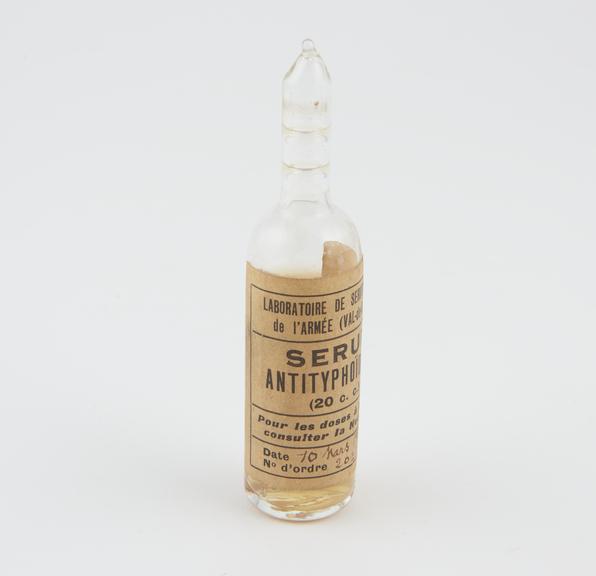 Ampoule of typhoid serum