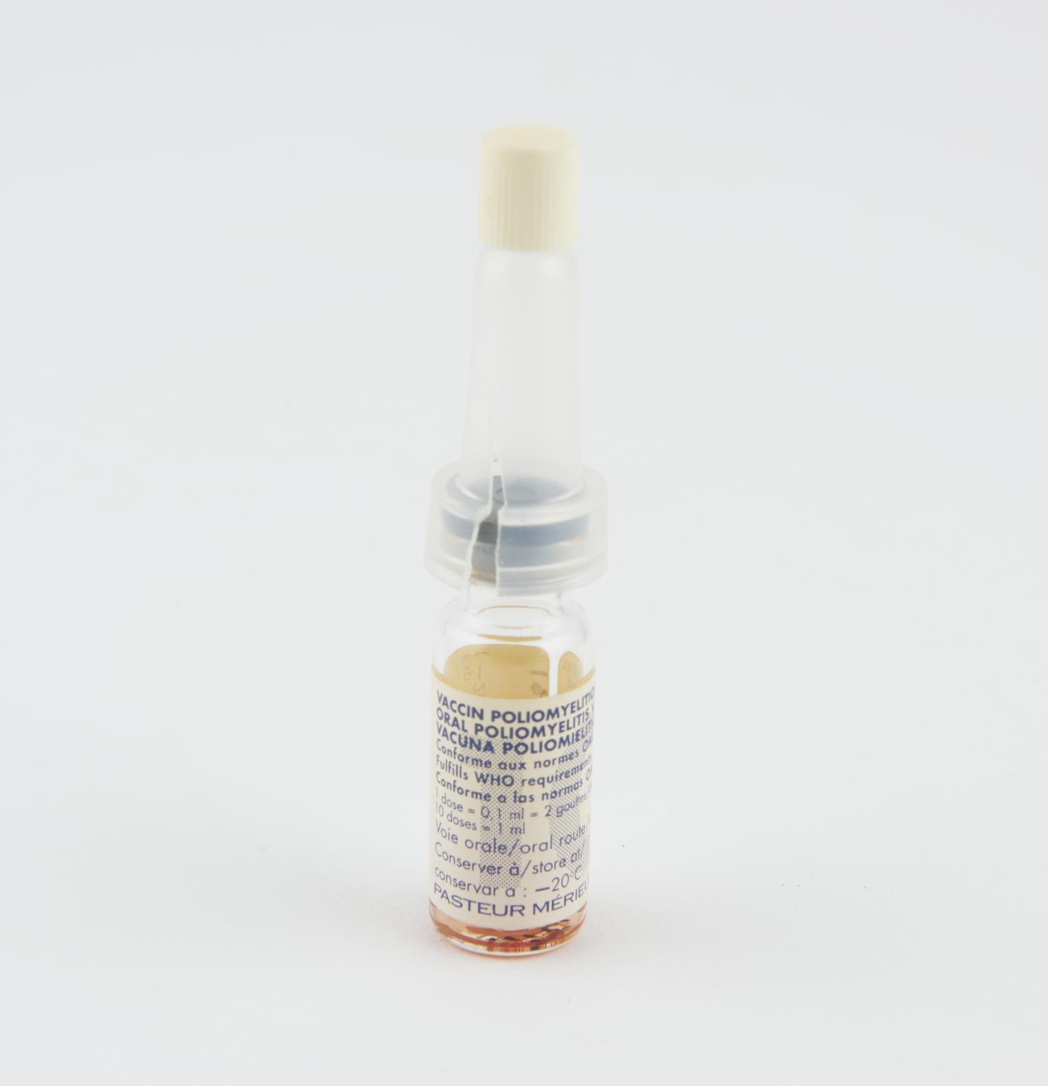 Vial containing Poliomyelitis Vaccine, French, 1994