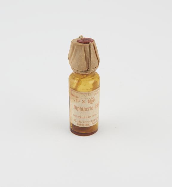 Bottle of diphtheria antitoxin, by the K.K