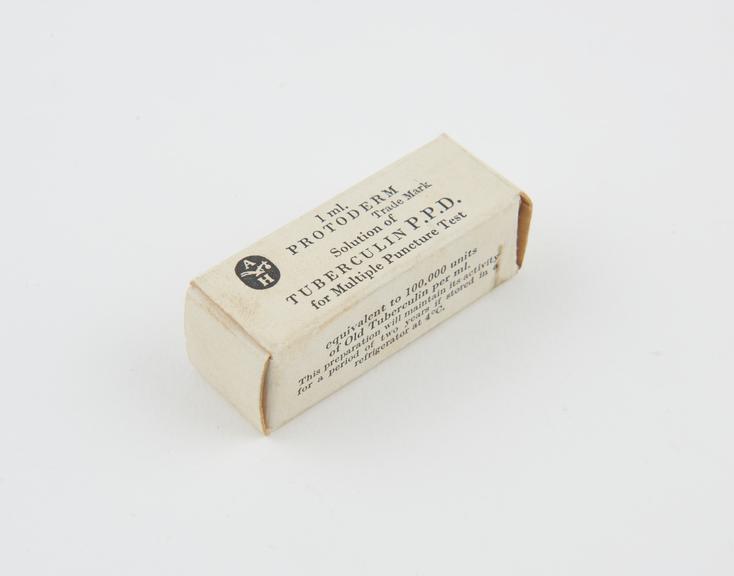 Carton for Protoderm tuberculin P.P.D