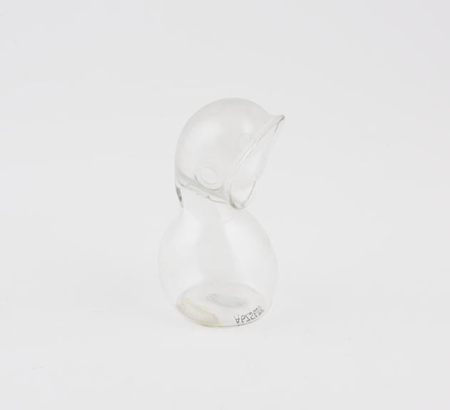 Glass urinal for female infant, by Glass Appliances Ltd