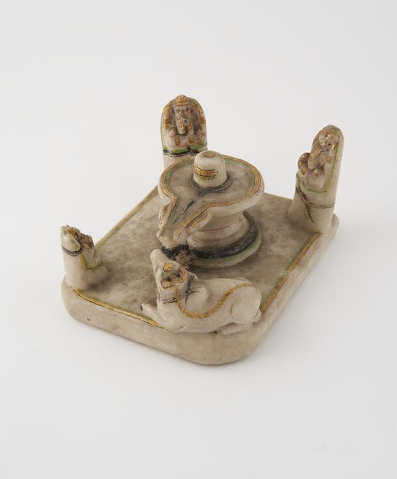 Lingam shrine, alabaster, North India, 1850-1900