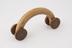 Wooden massager, with semi-circular handle and four wheels