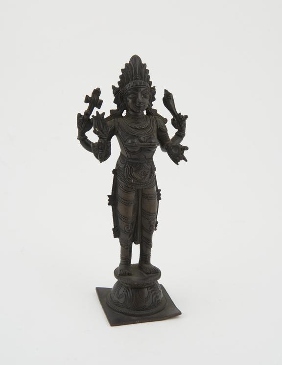 Statue of Parvati(?), bronze, South India, 1801-1900