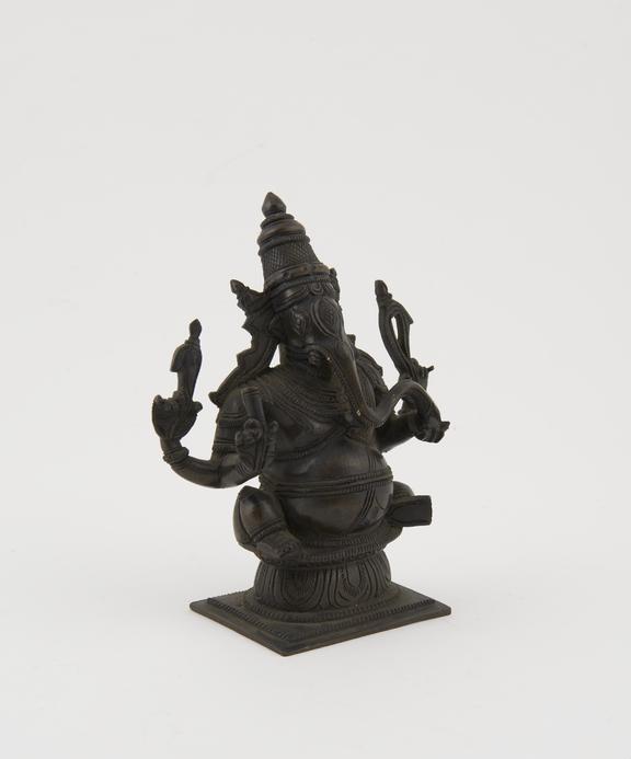 Bronze figure of the hindu elephant-god Ganesh, South Indian