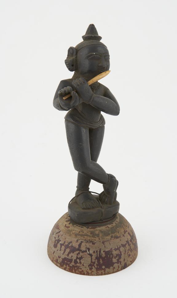 Hindu soapstone statue of Krishna Gopala the floutist