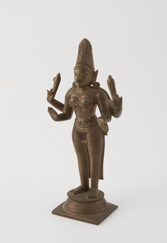 Brass statue of Parvati, Indian, 1801-1910