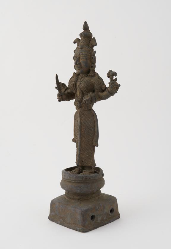 Bronze statue of goddess, possibly Parvati as Bhairavi