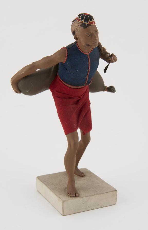 Painted plaster model of bheesty or water carrier