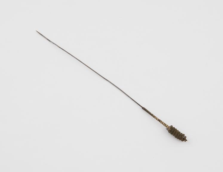 Acupuncture needle, steel and brass, 1700-1900