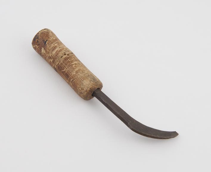 Iron cautery with wooden handle, Algerian, 1701-1925