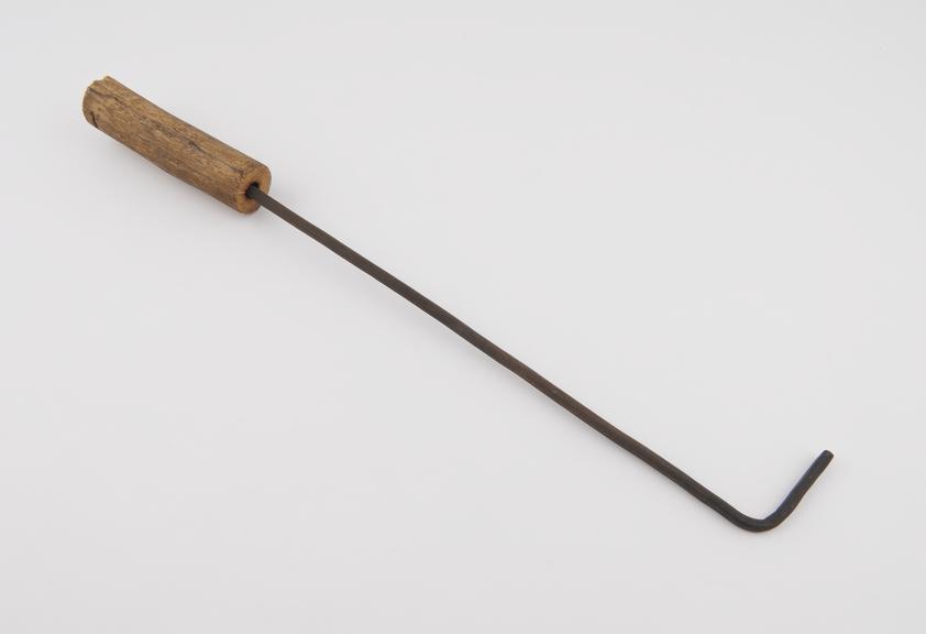 Cautery, iron with wooden handle, from Algeria, Arabic