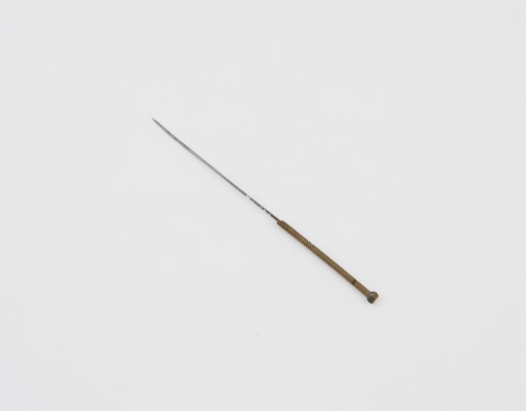 Acupuncture needle, steel and brass, 1801-1900