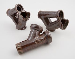 Three traveller's samples of miniature salt glazed drain pipes