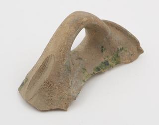 Jug handle found in medieval pottery kiln