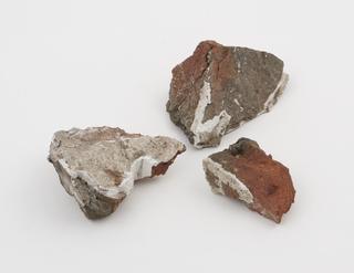 Three fragments or portions of a medieval pottery kiln