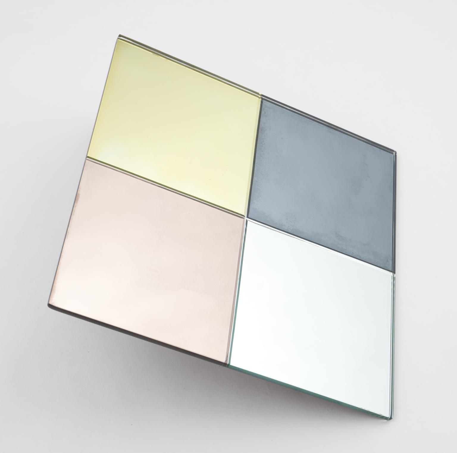 Silvering Definition Mirror showing four colour silvering processes on glass | Science ...