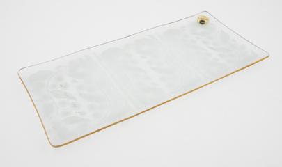 Rectangular glass dish