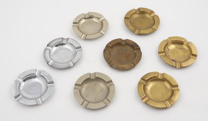 Ashtrays showing chromium plating stages