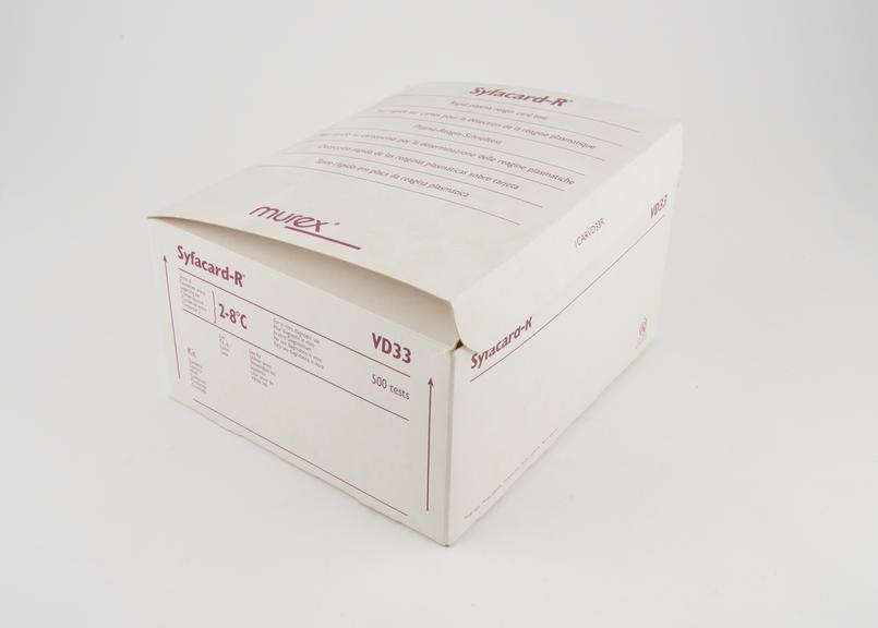 'Syfacard-R' pack of 500 in-vitro tests for syphilis