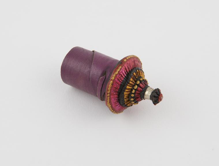 Bright ear ornament worn in enlarged lobe, Indian, 1851-1900