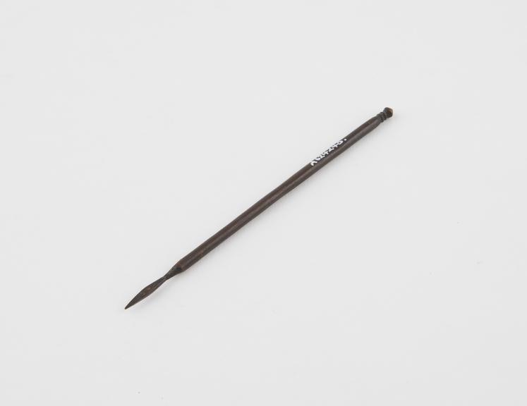 Couching needle, steel, Tibetan